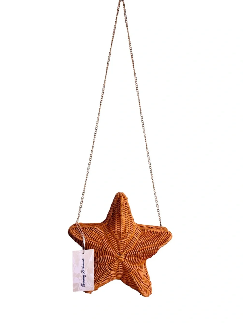 TOMMY BAHAMA NWT Wicker Woven Starfish Bag One Size I. Natural - Picture 4 of 13